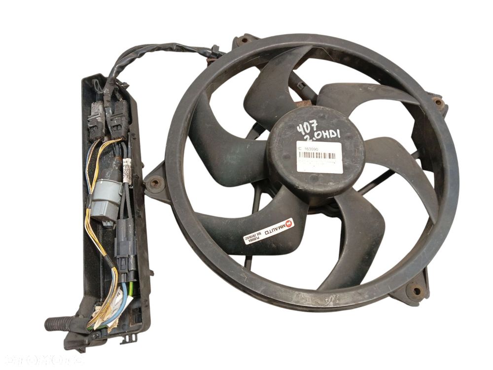 WENTYLATOR CHŁODNICY PEUGEOT 407 (2004-2008) 2.0 HDI - 2