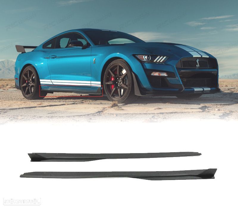 EXTENSÕES DE EMBALADEIRAS FORD MUSTANG 15-23 LOOK GT500 - 1