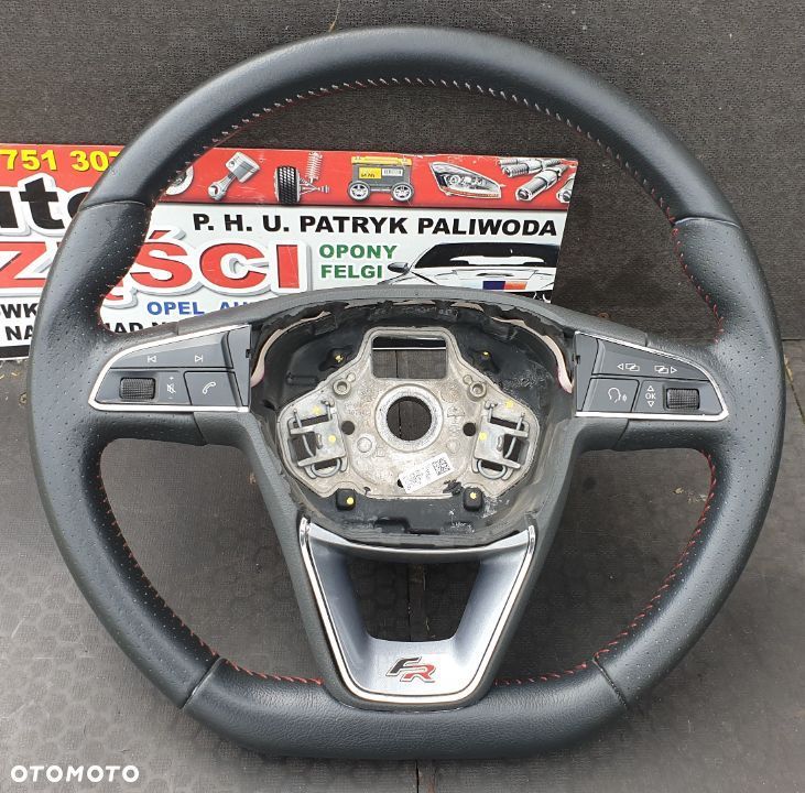 KIEROWNICA SKÓRA MULTIFUNKCJA 5F0419091M SEAT LEON III FR 5F - 1