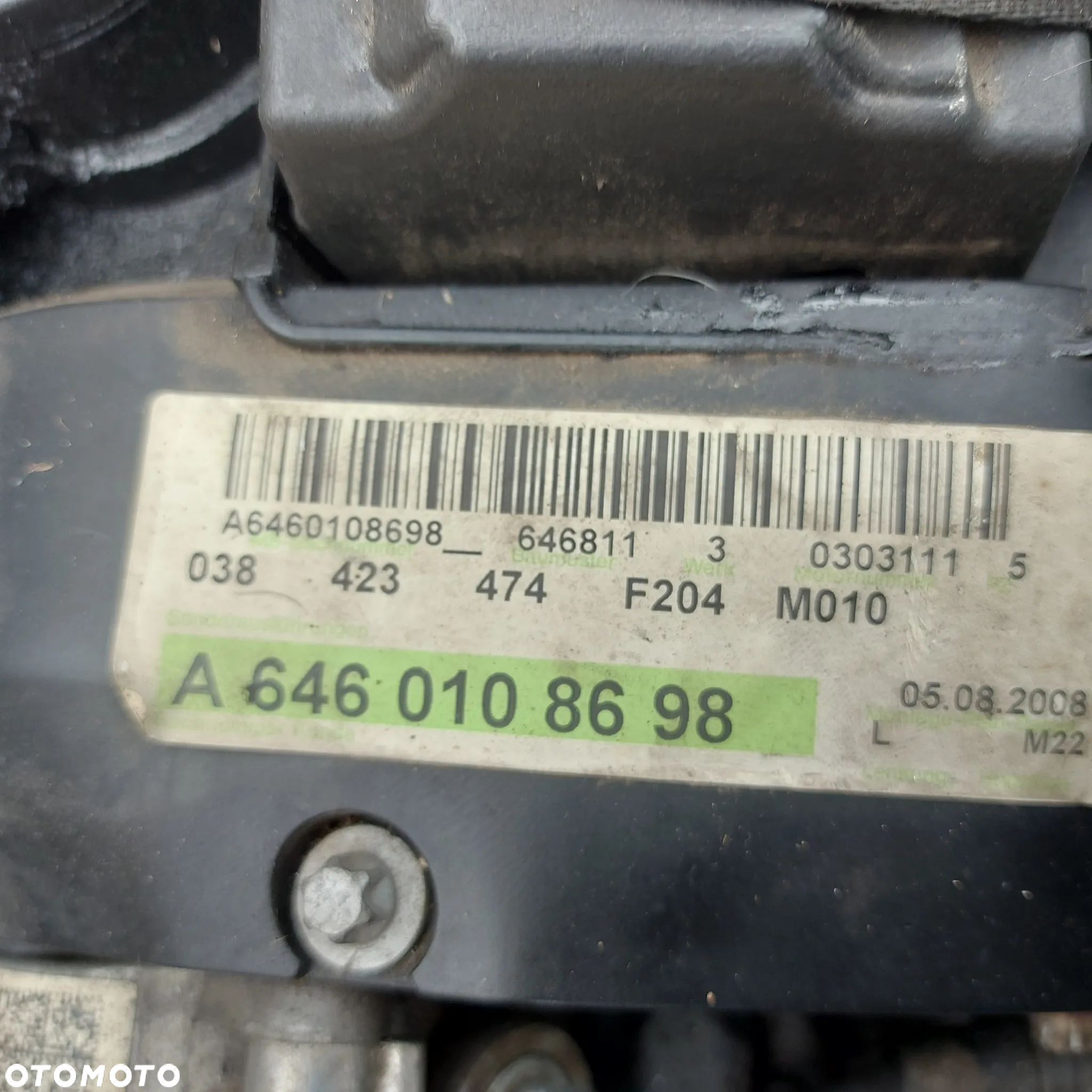 SLUPEK SILNIK 646811 220 CDI 140 TYS. 1700 PS MERCEDES E W211 C W204 ORYGINAL DEMONTAZ DIESEL 646 811 - 3