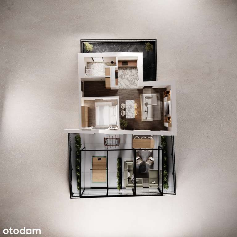 Ekskluzywne 2 pokoje i 66 m² tarasu!
