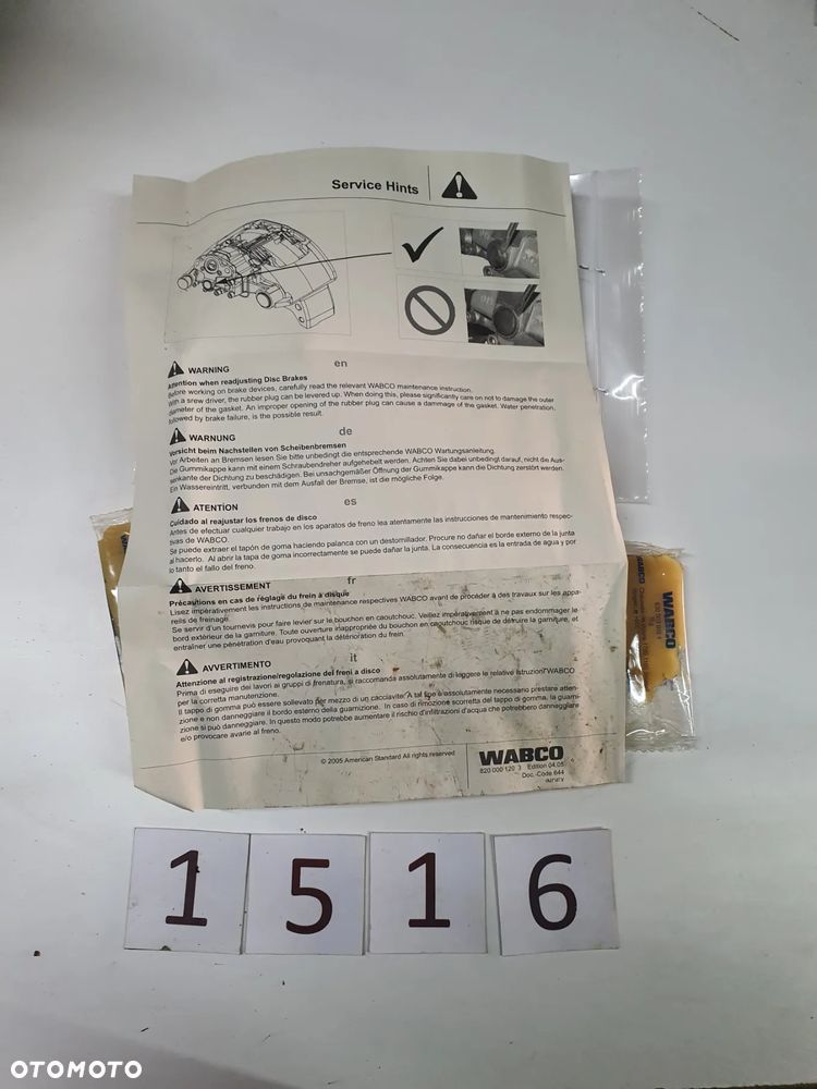 Zestaw naprawczy zacisku hamulcowego Wabco PAN17 12999580VT - 13