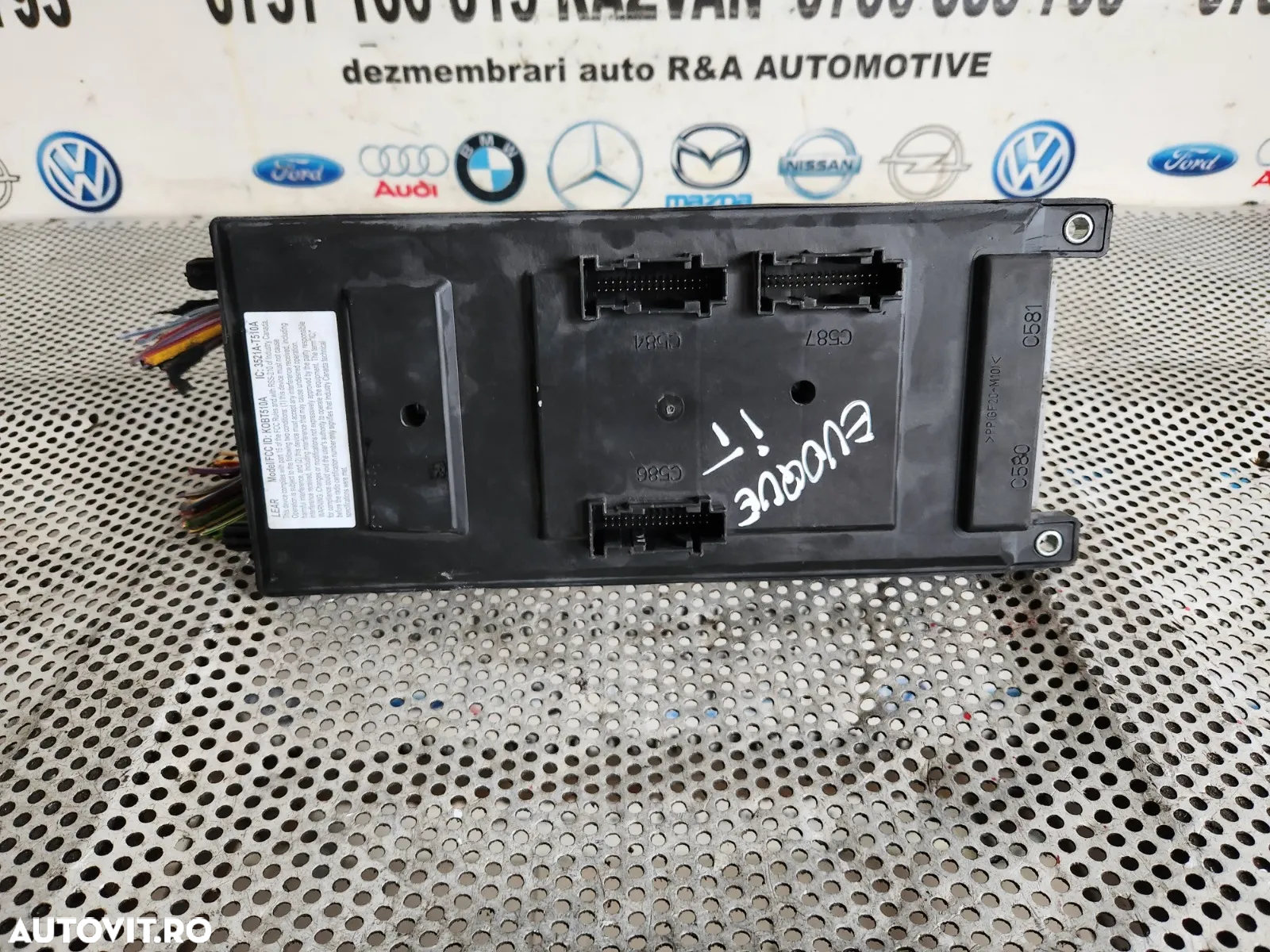 Panou Sigurante Modul Confort Land Rover Range Rover Evoque Discovery Sport Jaguar E/F Pace An 2012-2013-2014-2015-2016-2017-2018-2019 Cod GJ32-14F041-AB Dezmembrez Range Rover Evoque Facelift An 2015-2016-2017-2018-2019 2.0 D Automat 4x4 Volan Stanga - Dezmembrari Arad - 6