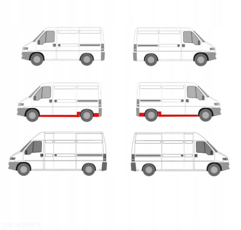Próg Progi Reperaturka Fiat Ducato 94-06 ŚREDNI - 3