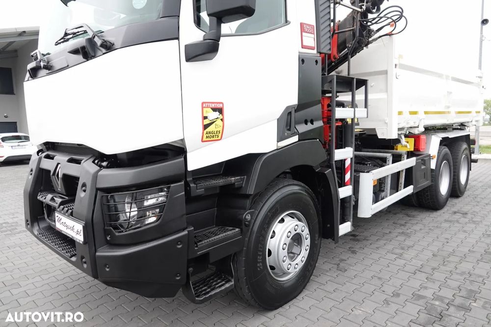 Renault C 380 / 6x4 / TIPPER 3 LATE + HDS FASSI F135 / HYDROBRA / EURO 6 / RADIO CONTROL / ROTATOR / BORDMATIC - 13