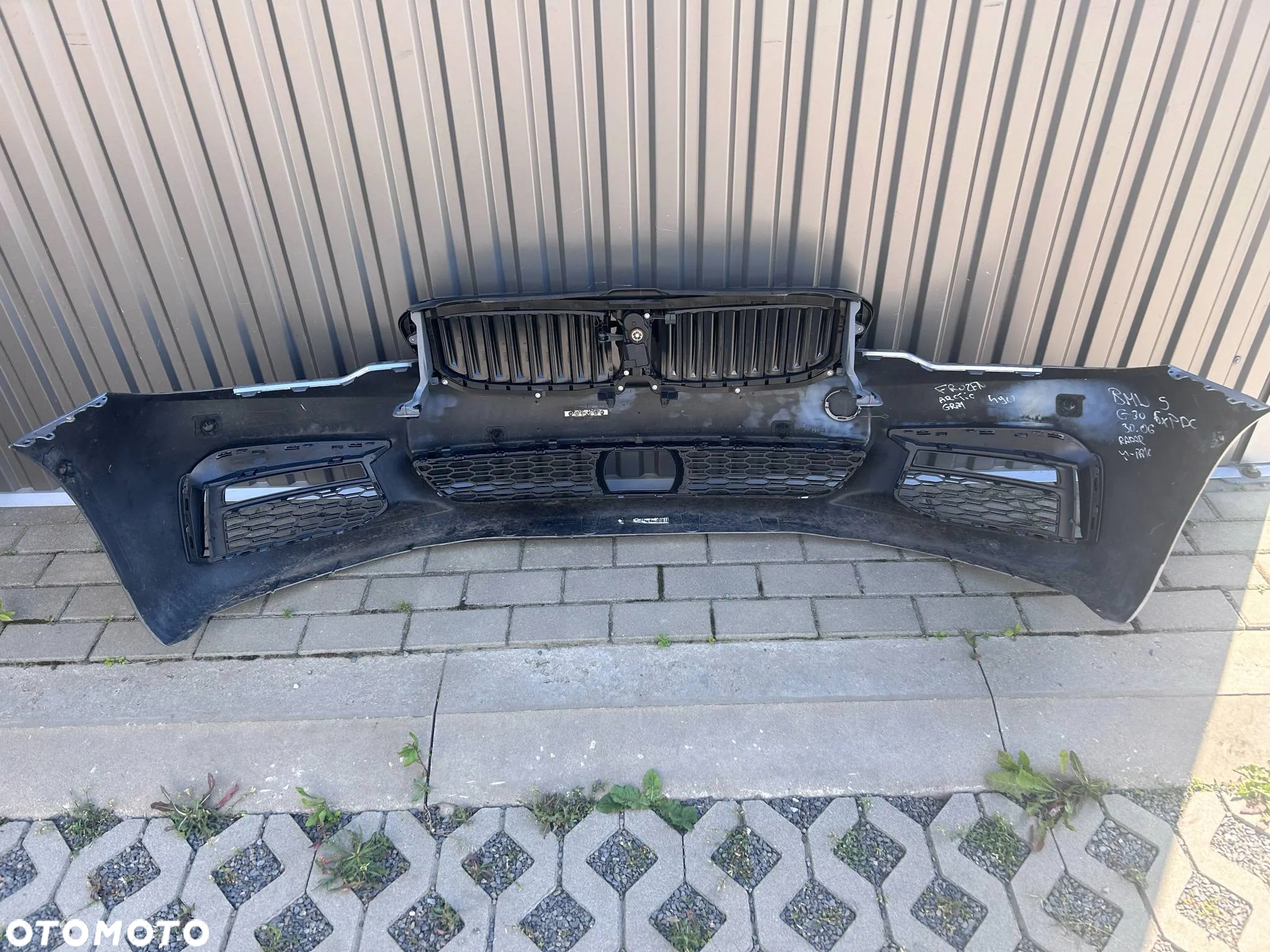 BMW 5 G30 M-Pakiet Zderzak Przód Przedni 6xPDC Radar Frozen Arctic Gray 490 - 8