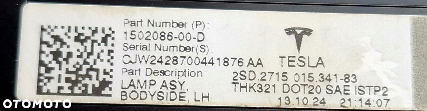 TESLA Model 3 / Y LAMPA Tylna Lewa LED 1502086-00-D - 6