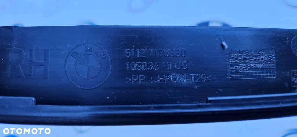 BMW X6 E71 Listwa błotnika Nakładka Hokej Osłona Błotnik Błotnik tył prawy tylna prawa Osłona nadkola tylna prawa 7176330 - 10