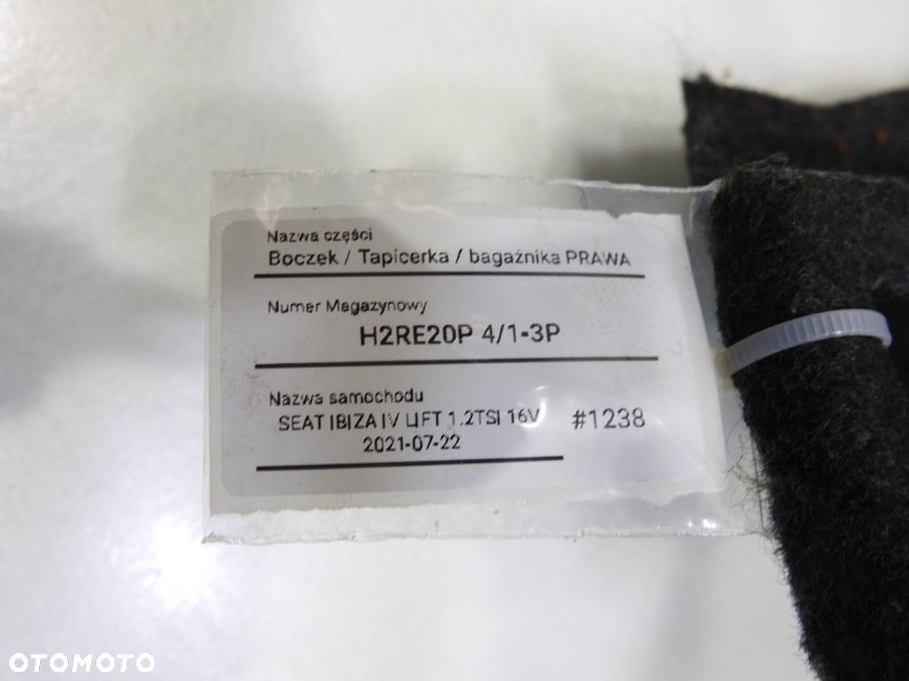 TAPICERKA BAGAŻNIKA PRAWA SEAT IBIZA IV 6J LIFT - 5