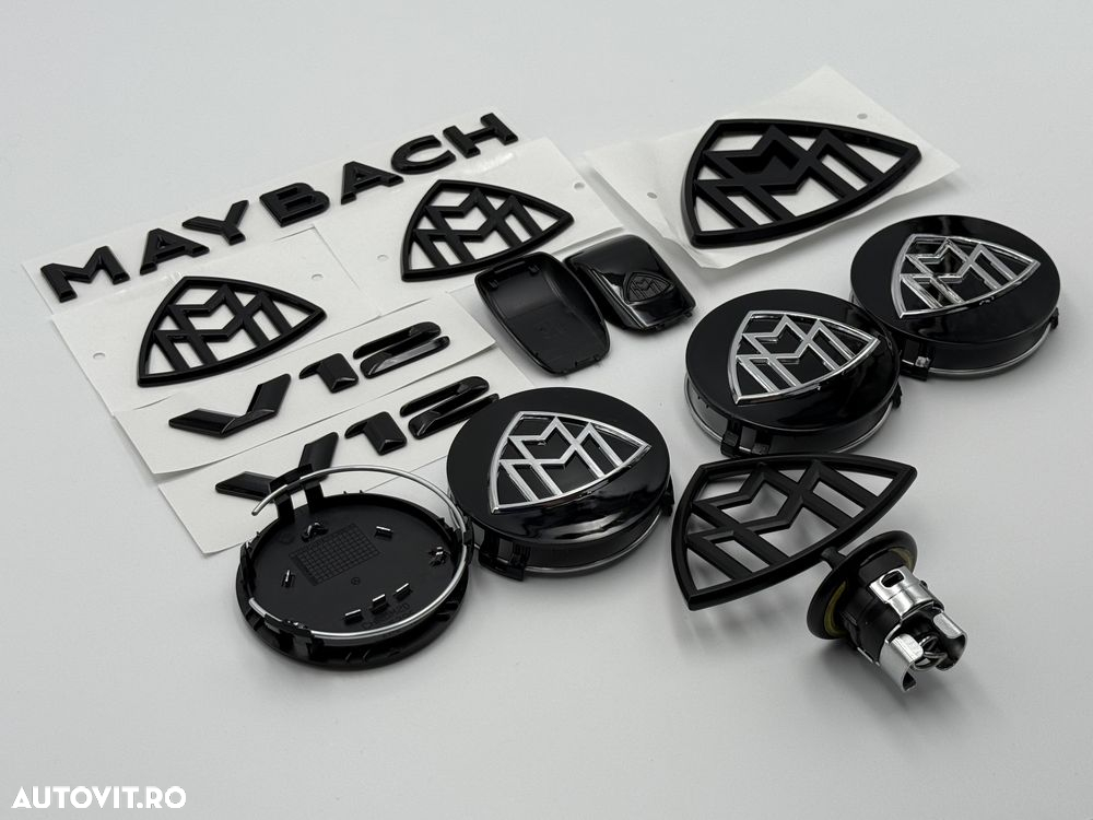 Set Embleme Compatibile Mercedes MAYBACH negru - 3