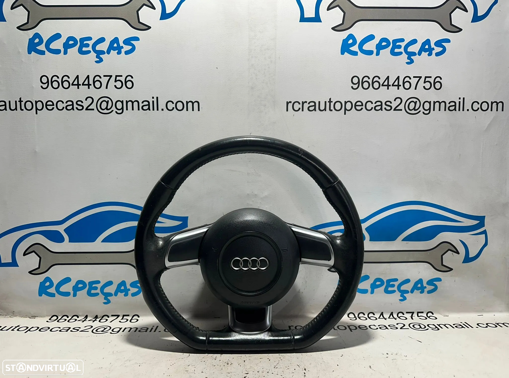 .Volante Pele Flat Bottom Audi TT 8J 2006 - 2014 - 2