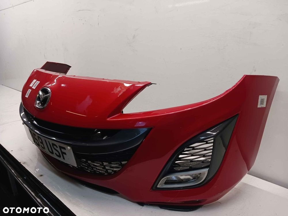 + ZDERZAK PRZÓD PRZEDNI DO MAZDA 3 III BL 2 Gen. 27A CZERWONY HALOGENY - 3