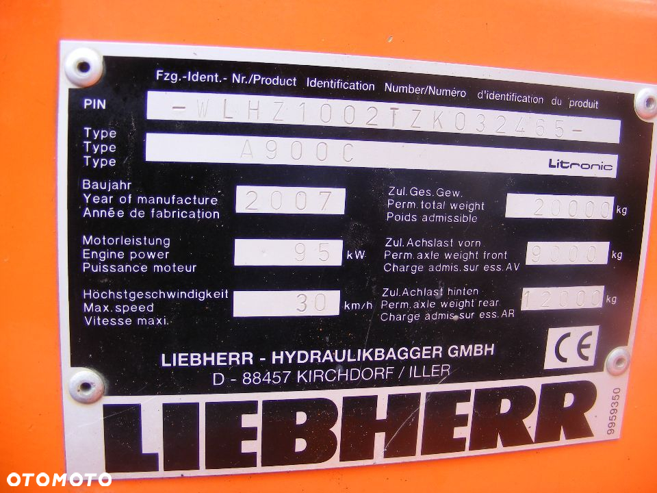 Liebherr Koparka kołowa liebherr 900 - 4