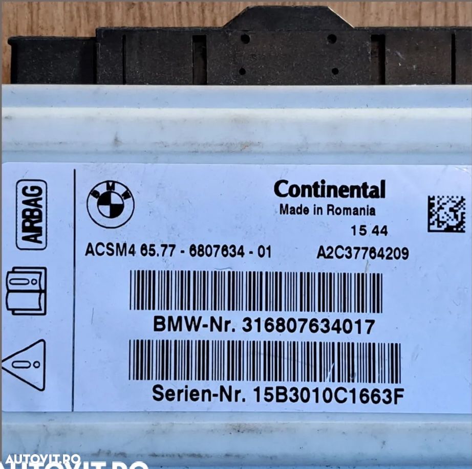 Modul Ecu airbag Original BMW F10+LCI F11+LCI F06+LCI F12+LCI F13+LCI M F85 F16 M F86 - 2