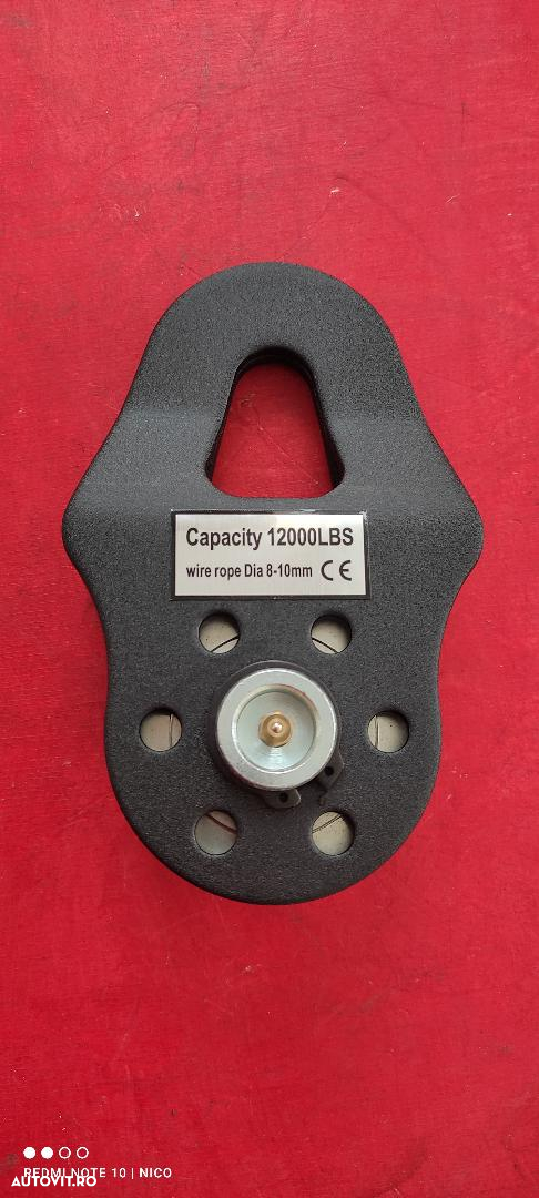 rola, scripete, multilplicator de forta troliu de 12000lbs - 2
