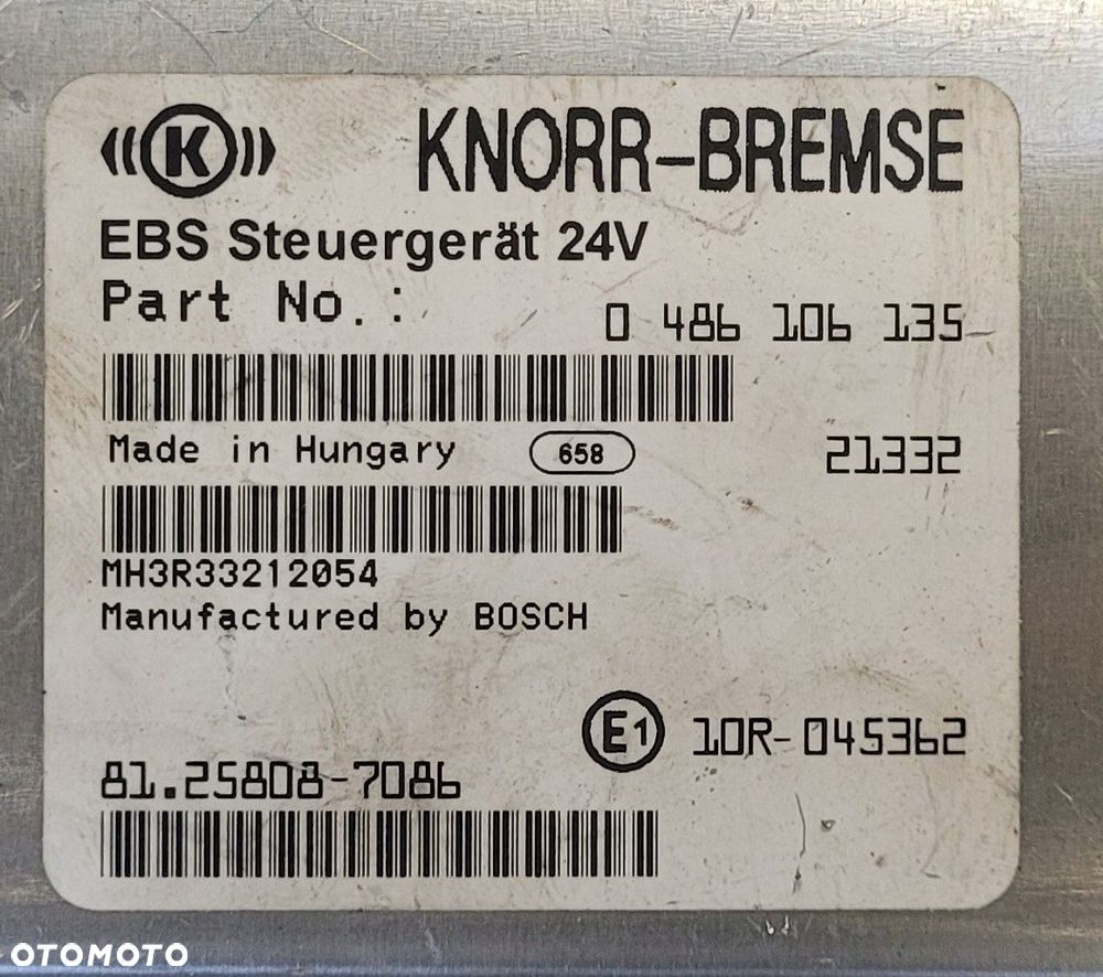 STEROWNIK / KOMPUTER / EBS / MODUŁ MAN TG3 TGX TGS 81.25808-7086 - 2