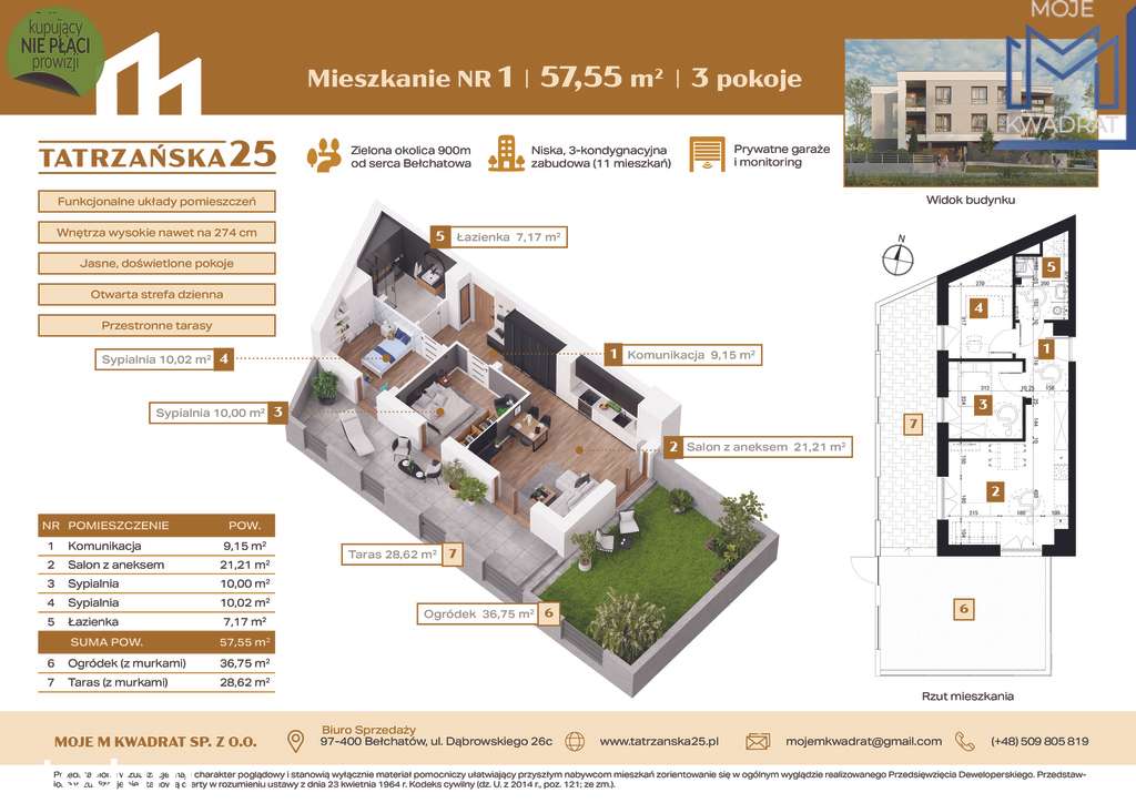 Zamieszkaj w ciszy z widokiem na zieleń
