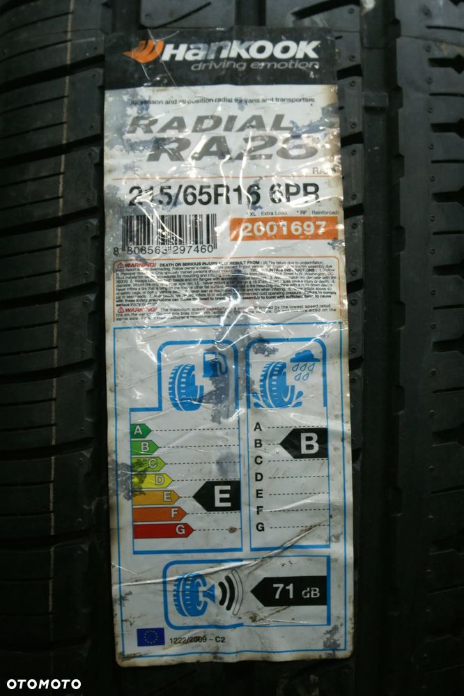 letnie 215/65R16C HANKOOK RADIAL RA28 , 9,3mm A9620 - 3