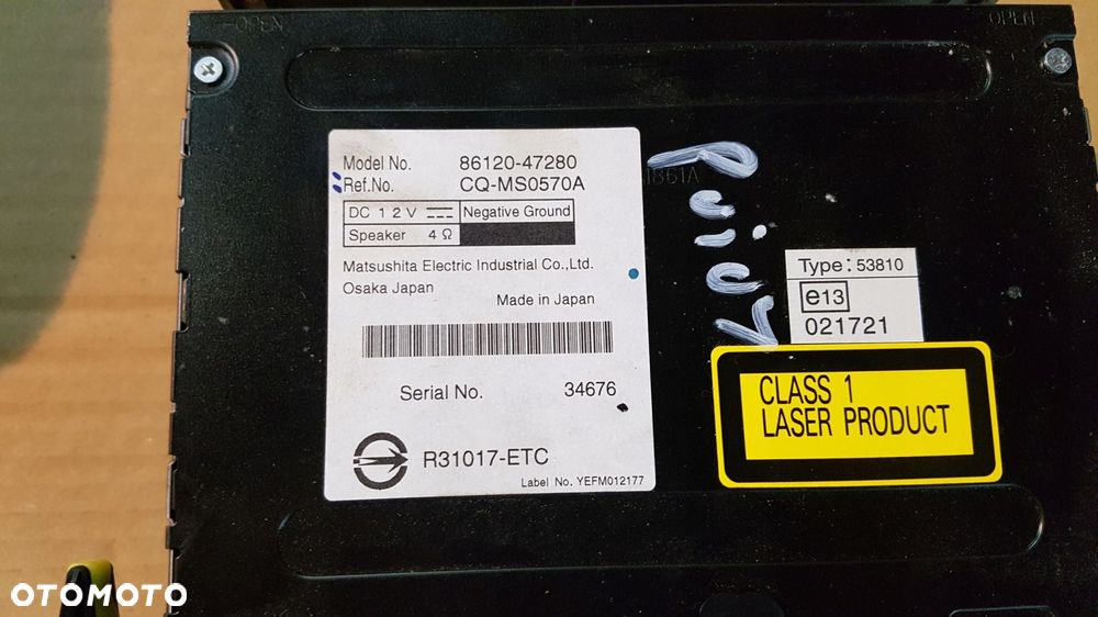 toyota prius ii 03-09 radio - 2