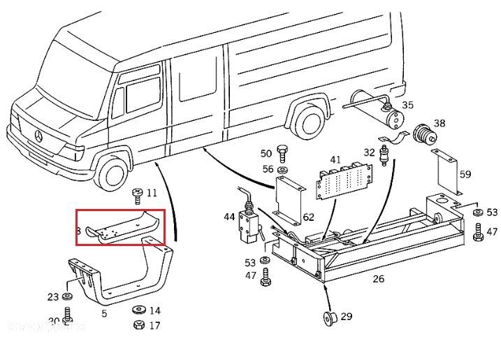 MERCEDES VARIO Stopien drzwi wejscie do kabiny ORYGINAL - 2
