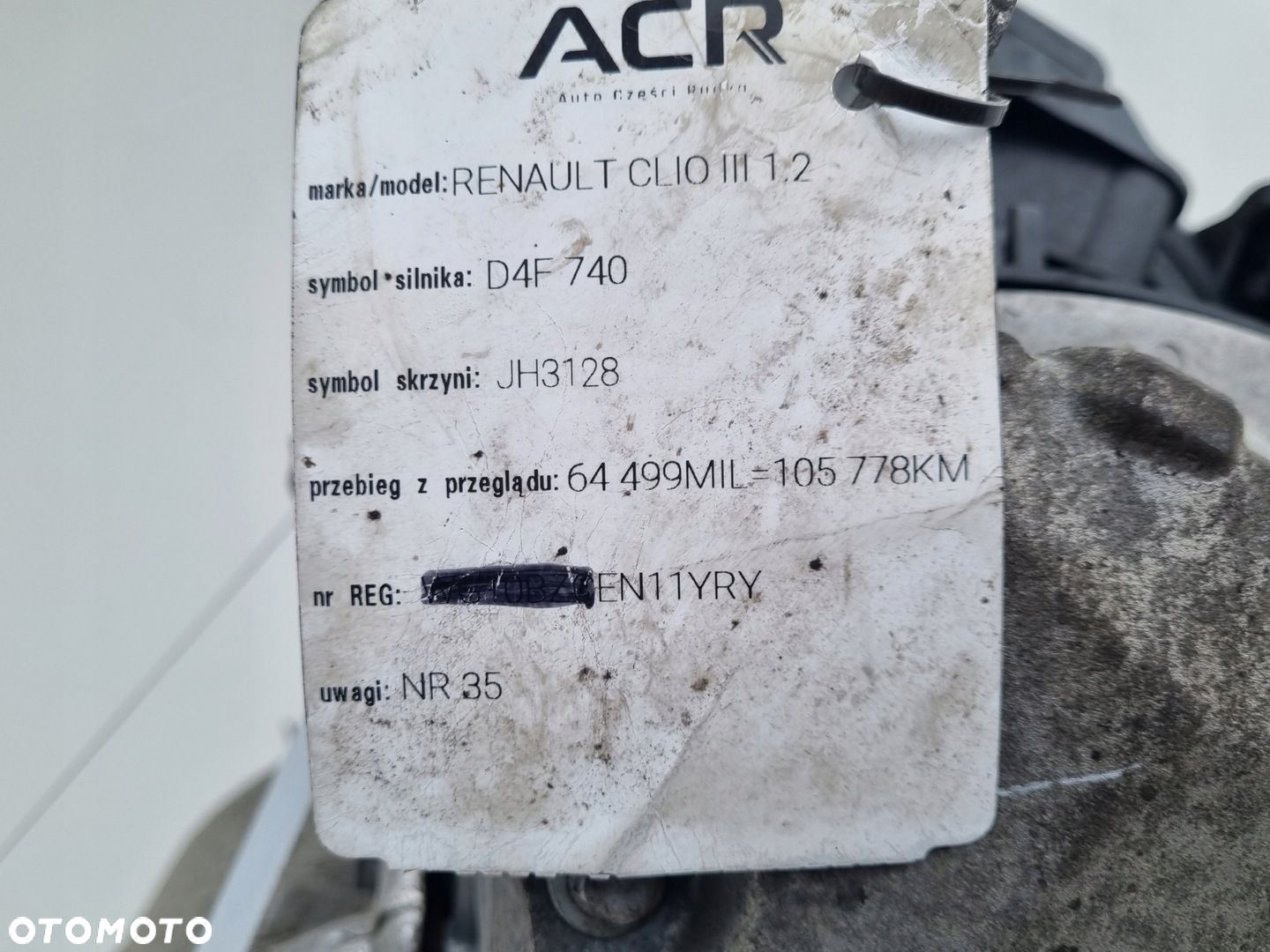 SILNIK KOMPLET Renault Clio III 1.2 16V 75KM udokumentowane 105tyś D4F740 - 9