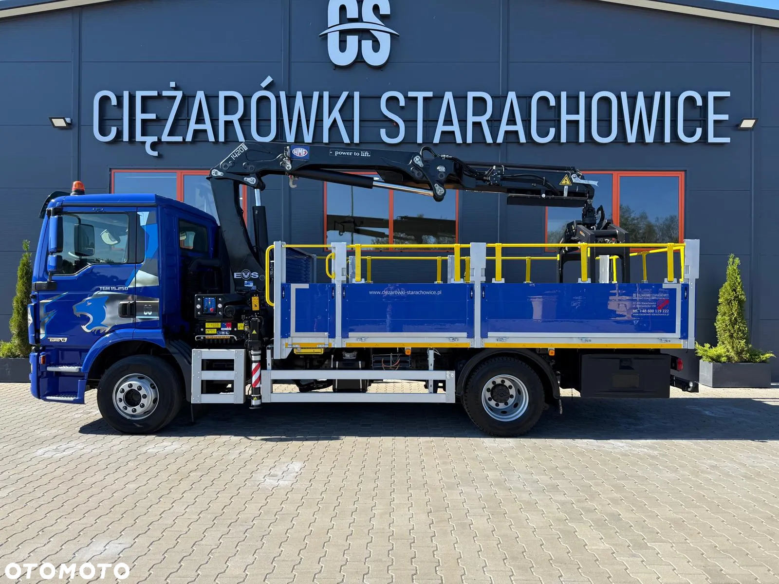 MAN TGM 15.250 skrzynia z żurawiem // E6 // HMF 1420 K1 HDS dzwig kran crane budowlanka - 3