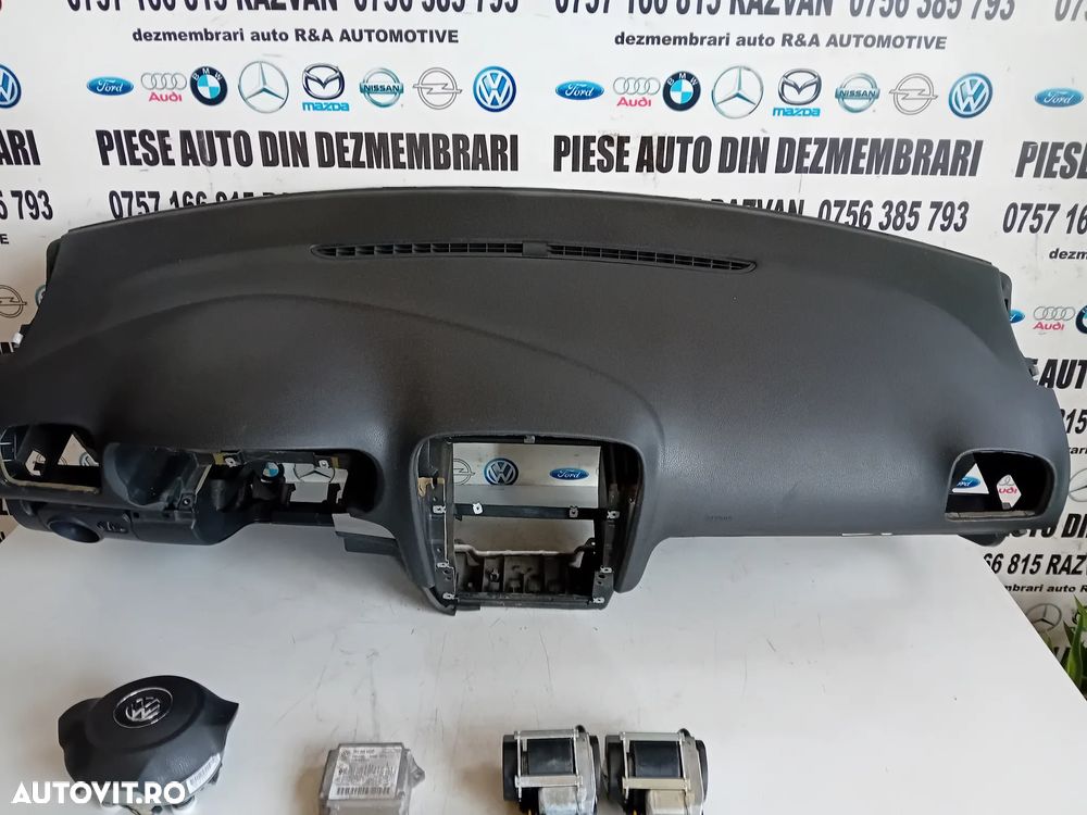 Plansa Bord Kit Airbag Vw Golf 6 VI An 2008-2013 Volan Stanga - 5