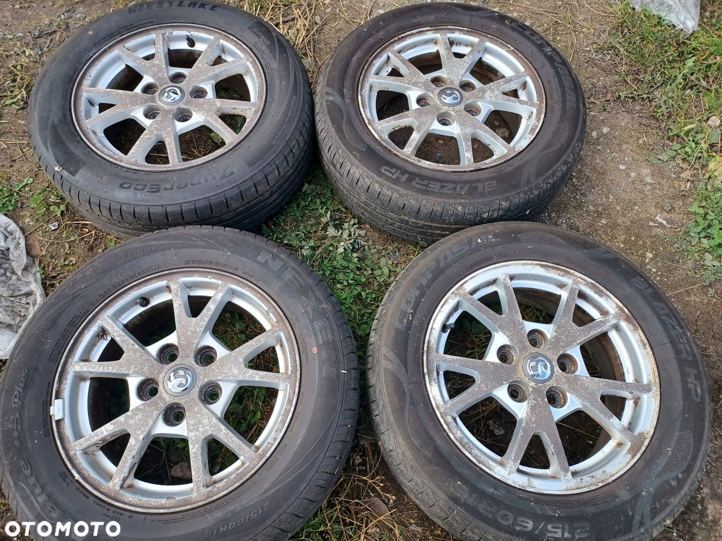OPEL CHEVROLET KOŁA FELGI ALUMINIOWE 16 OPONY LETNIE 215/60 R16 ET41 6.5J - 1