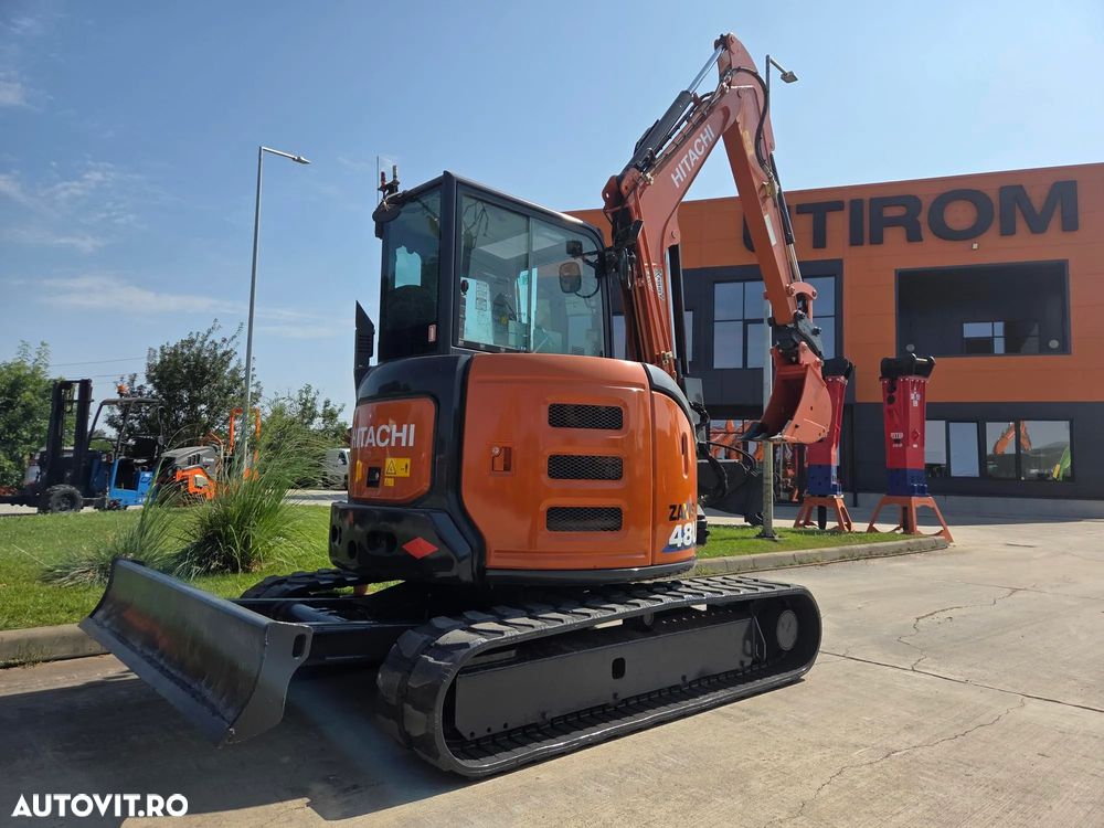 Hitachi ZX48U-6, 2023, 2.658t, 5 TONE, CUPLA RAPIDA+3 CUPE NOI, inst picon pe brate, lama nivelare, ad sapare 4m, ridica 3t, latime 2m, antifurt, aer cond, produs in JAPONIA, posibilitate leasing 4 ani, PROMOTIE 39.500 EUR+tva - 1