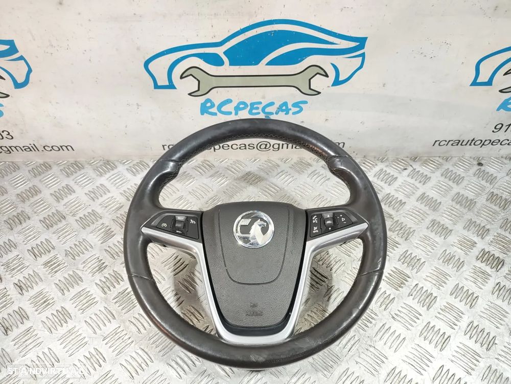 Volante Completo Opel Insignia A pele perfurada comandos multifunções - 13