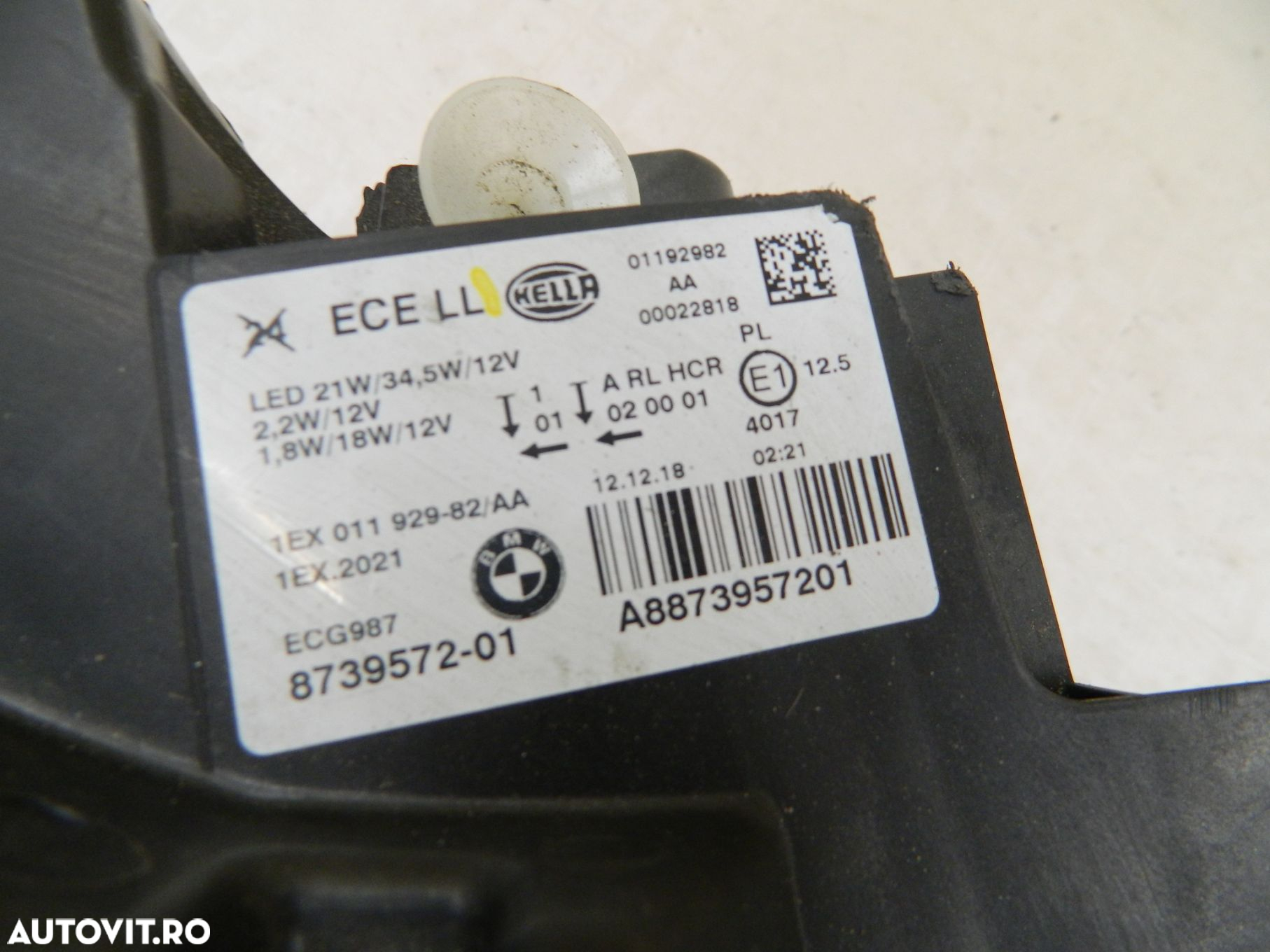 Far dreapta BMW Seria 1 F20 / F21 LCI LED,2015, 2016, 2017, 2018, 2019, cod origine 8739572 - 6