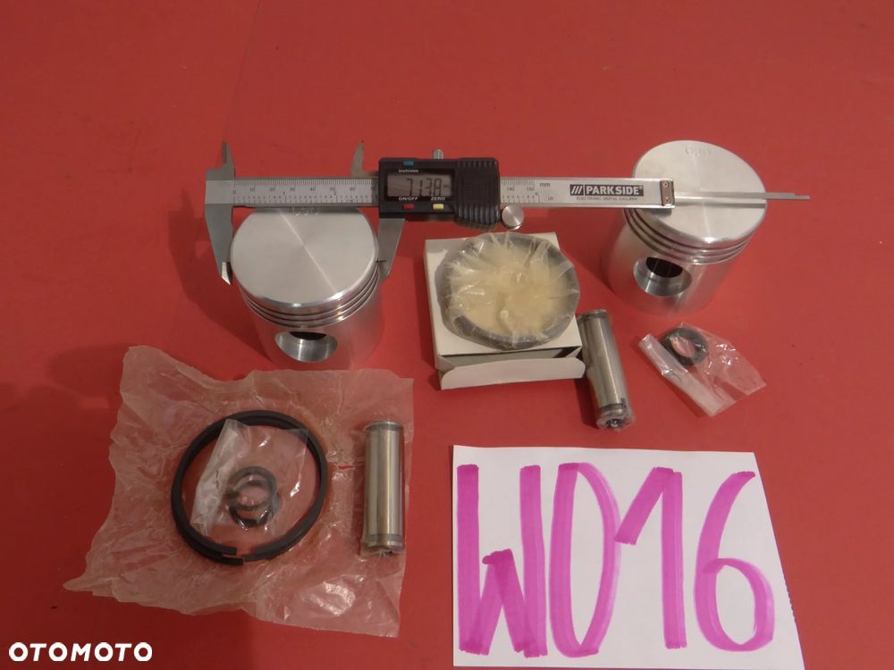 HARLEY WLA WL WLC FLADHEAD 45'TŁOKI PIERŚCIENIE SWORZNIE ZABEZPIECZENIA+0.90. 0.80 = ŚREDNICA TŁOKA 71.35 mm W016 - 1