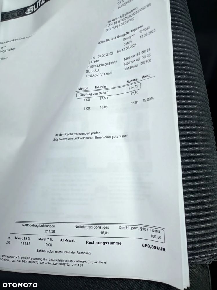 UWAGA ! 2007 SUBARU OUTBACK NOWY MODEL 2,5BENZ 165PS B4 MANUAL 4WD WLAS PL - 13