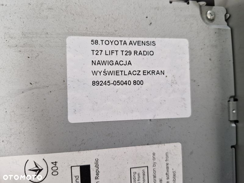 AVENSIS T27 LIFT T29 RADIO NAWIGACJA NAVI WYŚWIETLACZ EKRAN MONITOR 89245-05040 - 5