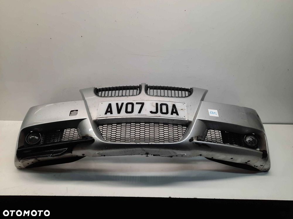 ^ ZDERZAK PRZÓD PRZEDNI BMW E90 E91 LIFT FL M PAKIET ///M TITANSILBER SREBRNY HALOGENY - 1