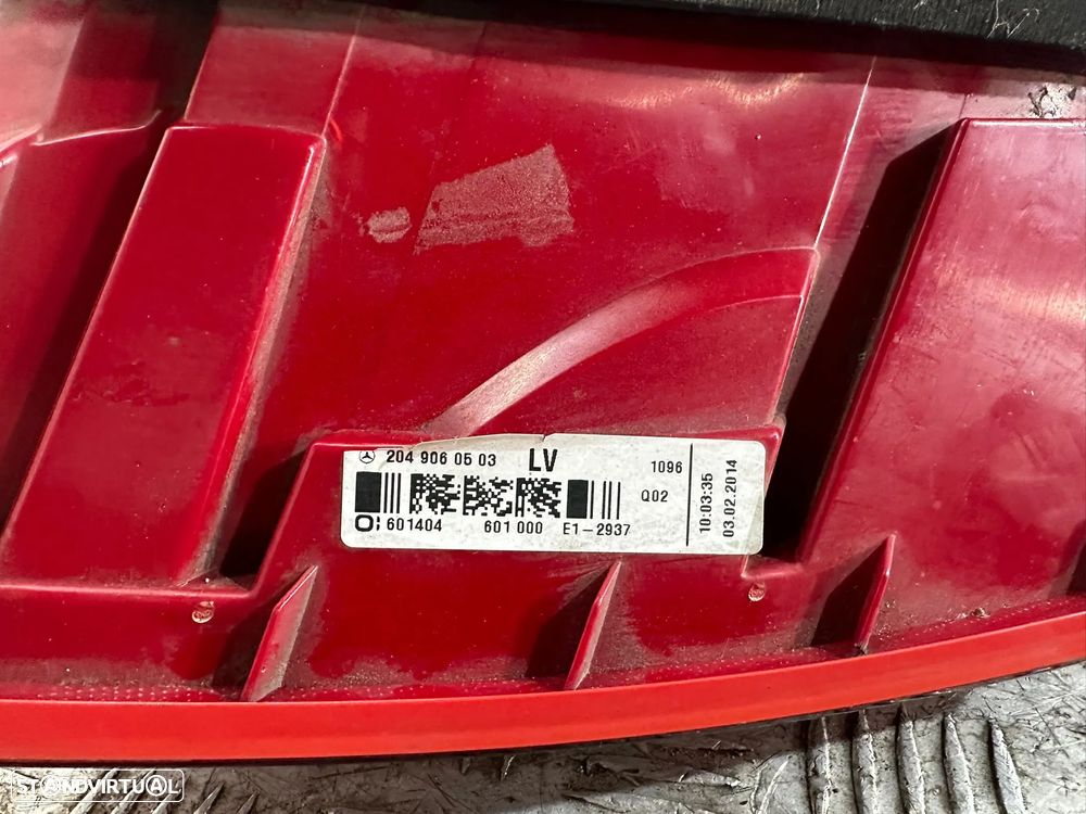 .Farolins Tras Traseiros Esquerdo Direito Originais Led Mercedes Benz Classe C W204 Sedan 2006 - 2014 - 6