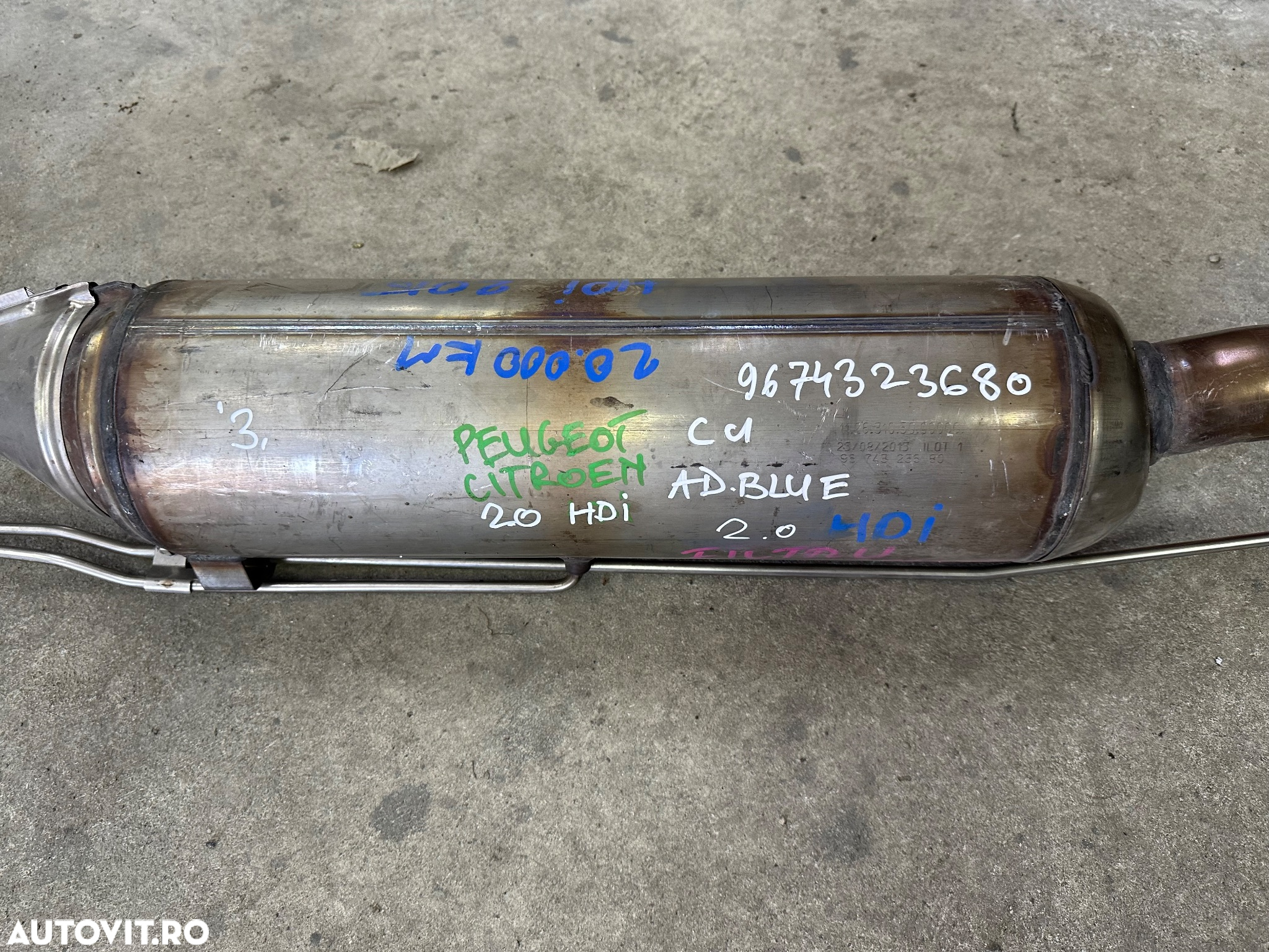 Catalizator ,filtru particule CITROEN ,PEUGEOT 2.0 hdi an 2015 cu AdeBlue cod 9674323680 - 3