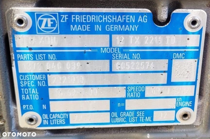 SKRZYNIA BIEGÓW + RETARDER TRAXON 12TX2211TD DAF XF CF 106 EURO 6 - 3