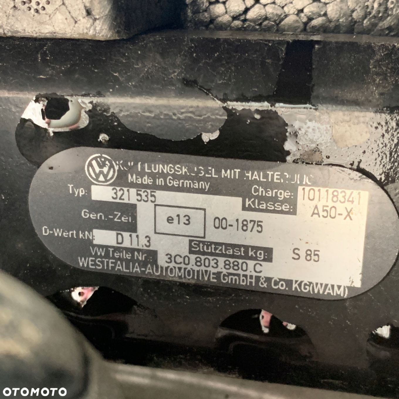 Hak holowniczy odpinany KPL. klucz moduł instalac VW PASSAT B6 3C KOMBI 08r - 11