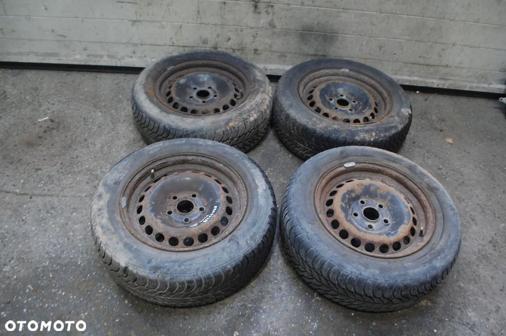 FELGI STALOWE + OPONY ZIMOWE KBA43737 5X112 ET45 6J 195/65R15 AUDI A4 A6 C6 VW SKODA SEAT - 1