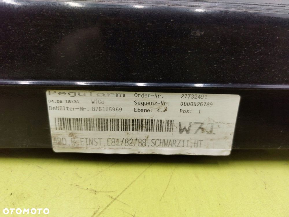 Listwy progowe zewnętrzne LEWA+PRAWA BMW SERIA 1 E87 2004-2013 27732491 - 8