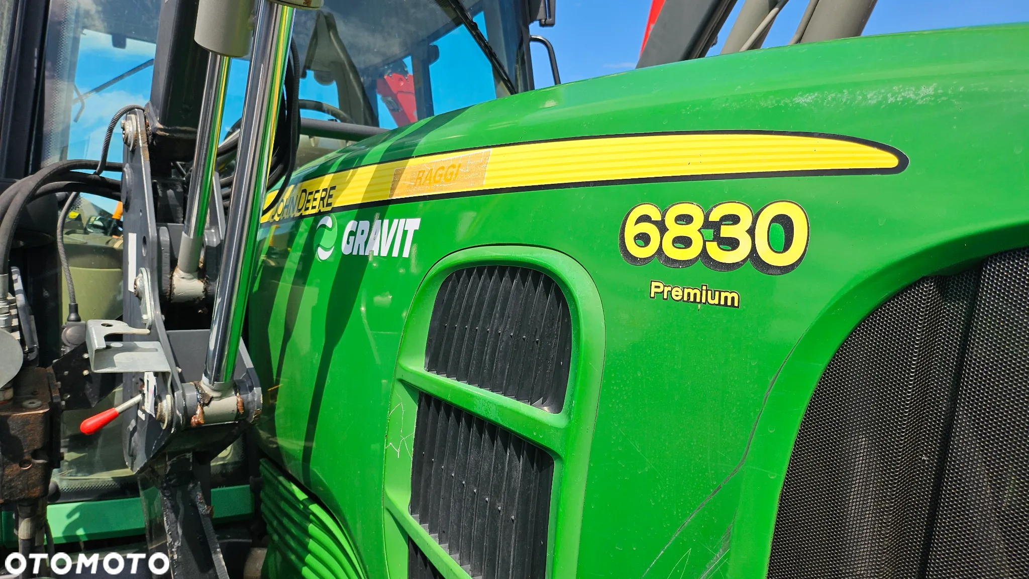 John Deere JD 6830 Premium + ładowacz, 6 cyl, nowe opony, pneumatyka, stan bdb! - 17