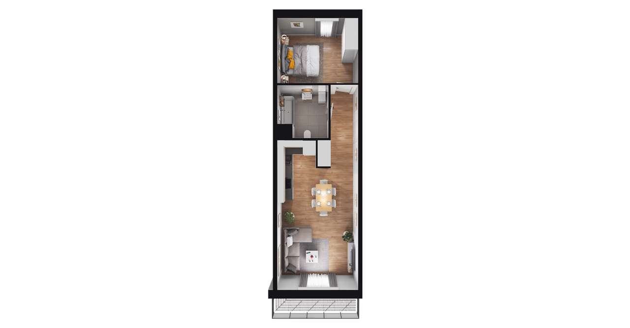 2-pokojowe mieszkanie 44m2 + balkon Bez Prowizji - Pełny obrazek: 2/23