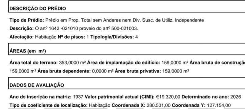 Casa t3 em ruína para reconstrução total - Centro aldeia Safara - Grande imagem: 5/6