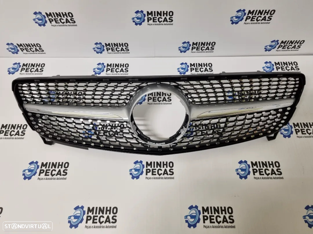 Grelha Frontal Mercedes Class A (W176) Diamond Silver Facelift - 5