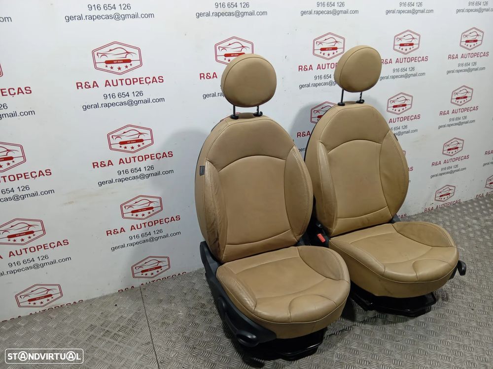 Conjunto de Bancos Mini Cooper S R57 Lci em Beje e Pele - 20