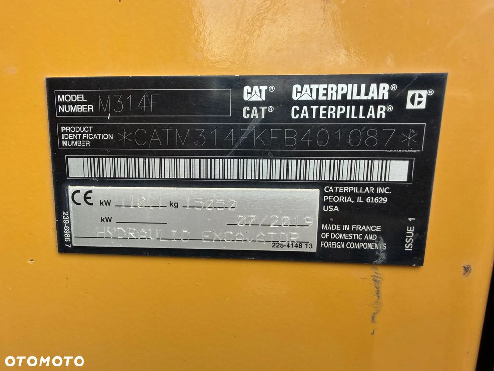 Caterpillar CAT M314F, ROTOTILT, 2019 ROK, 7000 MTH, Z NIEMIEC, PIĘKNY STAN, - 5