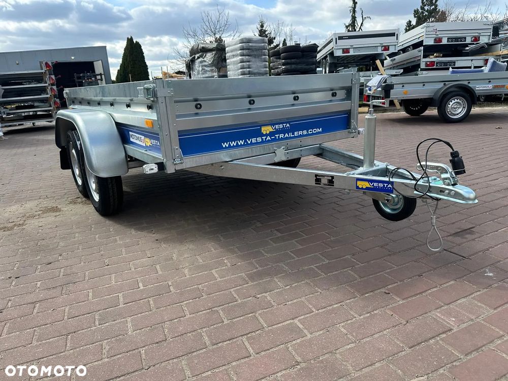 Inny Przyczepa VESTA LIGHT TANDEM 25DA 251x135x37 cm 2 osie DMC 750 kg WYSOKIE BURTY spawana rama Siemianowice Śląskie MOTOMUS - 7
