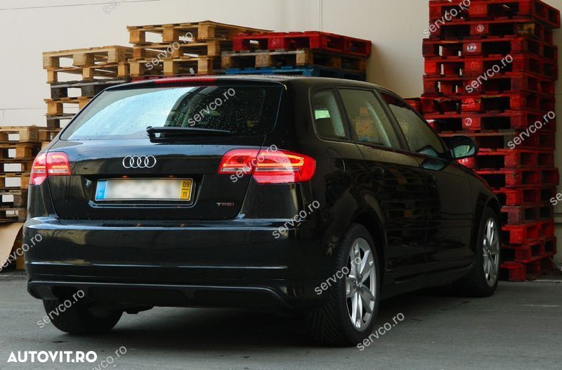 Prelungire lip buza tuning sport bara spate Audi A3 8P Sportback S3 v2 - 3