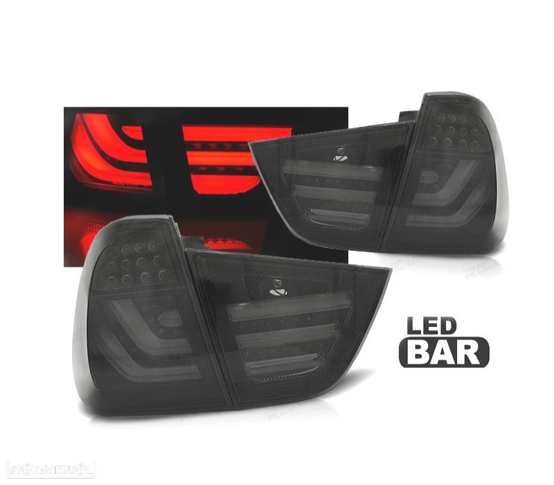 FAROLINS PARA BMW SERIE 3 E91 LCI 08-12 LIGHT BAR ESCURECIDOS - 1